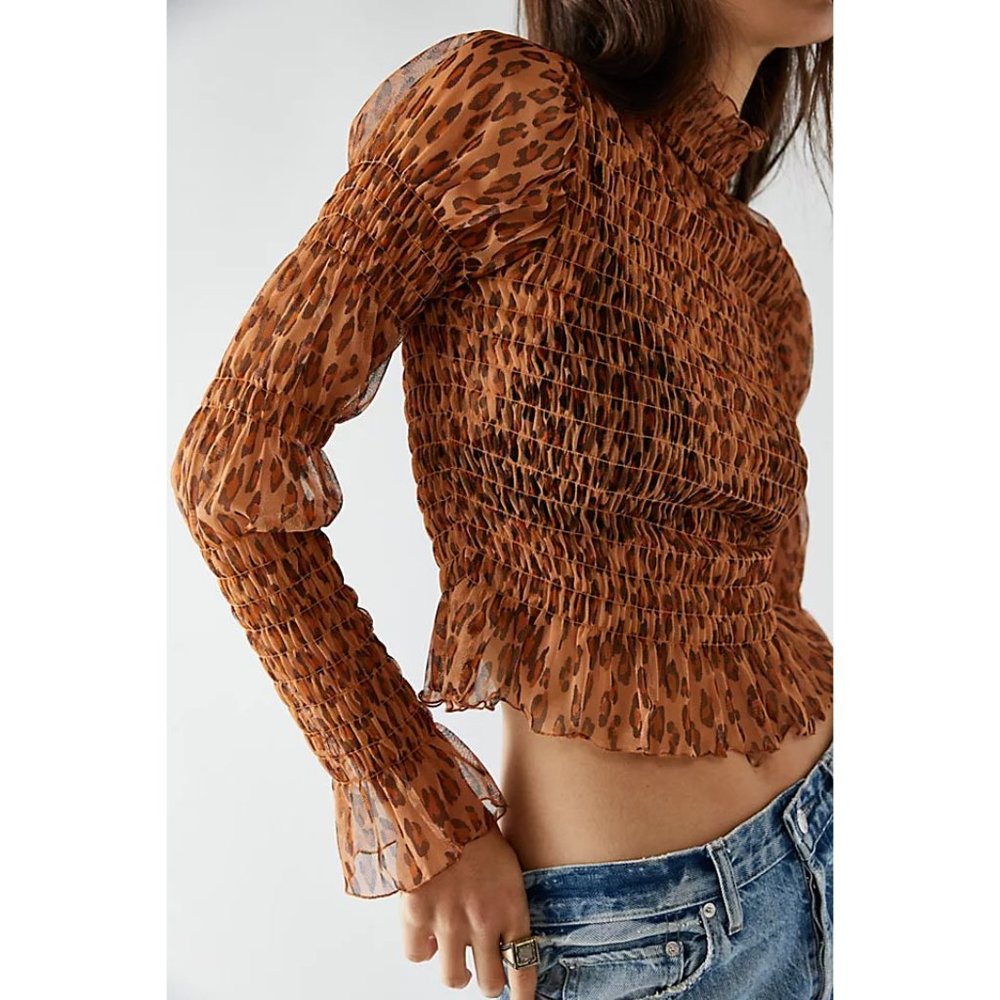 🎉LAST CHANCE🎉 FREE PEOPLE Hello There Top / Leopard Combo - Picture 4 of 9